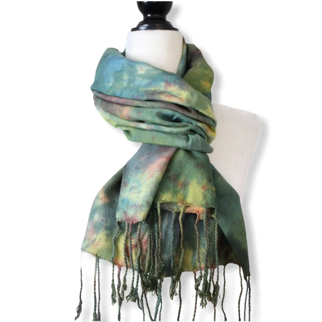 Tie Dye Handwoven Viscose Scarf