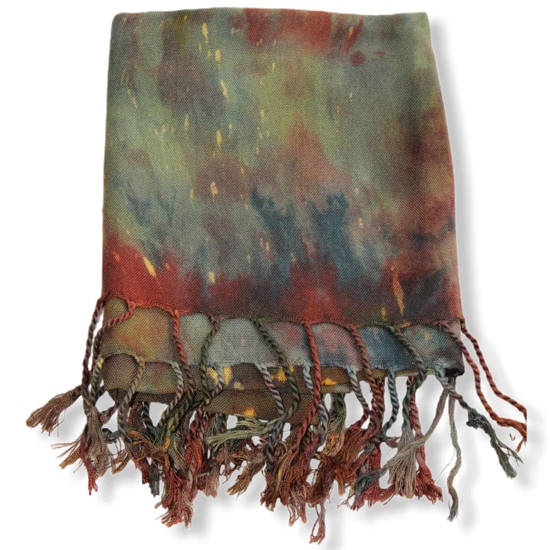 Tie Dye Handwoven Viscose Scarf