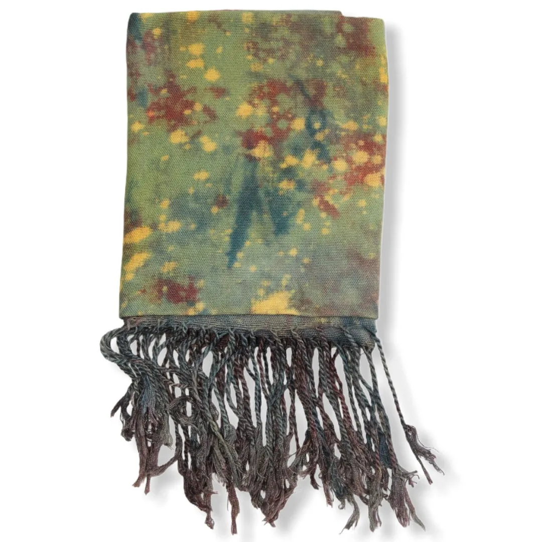 Tie Dye Handwoven Viscose Scarf