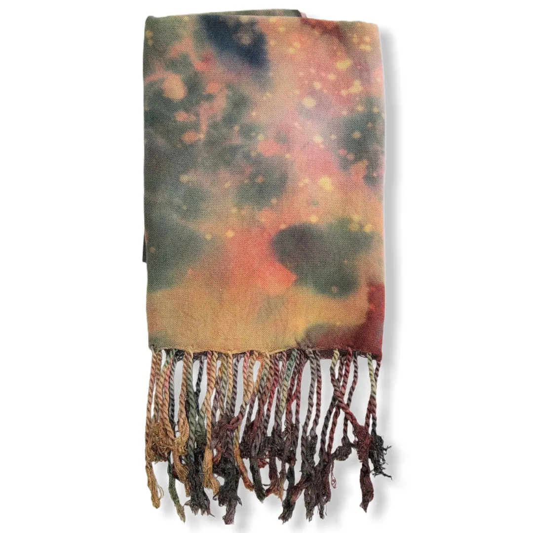 Tie Dye Handwoven Viscose Scarf