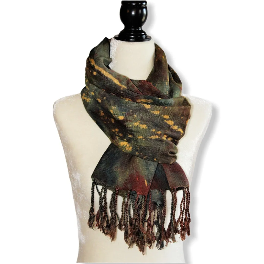 Tie Dye Handwoven Viscose Scarf