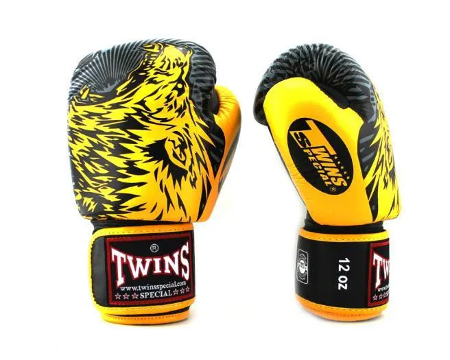 Twins Special Fancy BOXING GLOVES FBGVL3-50 YELLOW/BLACK