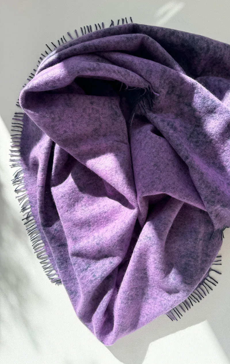 Two Ply Soft Violet Felted cashmere scarf