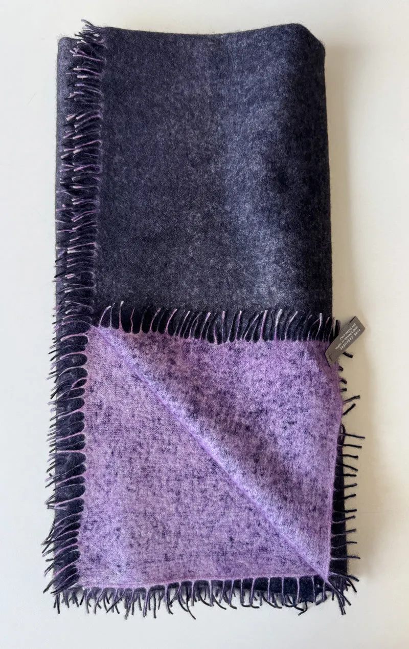 Two Ply Soft Violet Felted cashmere scarf